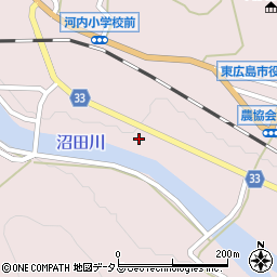 広島県東広島市河内町中河内889周辺の地図
