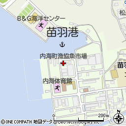 内海町漁協魚市場周辺の地図