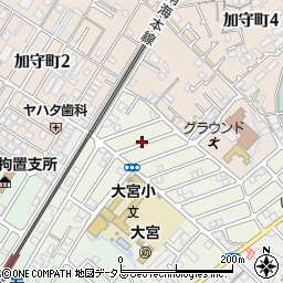 大阪府岸和田市宮前町周辺の地図