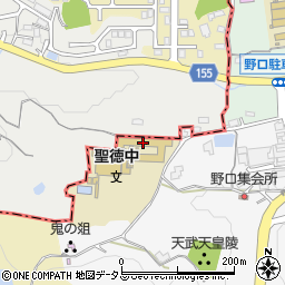 明日香村立聖徳中学校周辺の地図