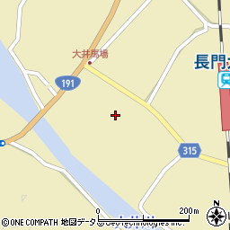 山口県萩市大井大井馬場上1670周辺の地図