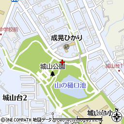 城山公園トイレ周辺の地図