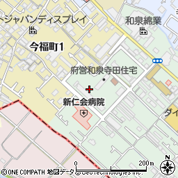 大阪府和泉市寺田町周辺の地図