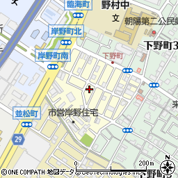 大阪府岸和田市岸野町周辺の地図