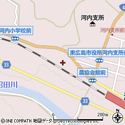 広島県東広島市河内町中河内827周辺の地図