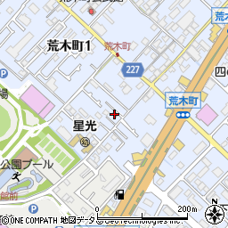 岸和田荒木郵便局周辺の地図