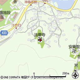 法華寺周辺の地図