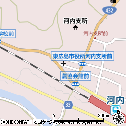 広島県東広島市河内町中河内1185周辺の地図