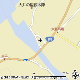 山口県萩市大井大井馬場上1685-10周辺の地図