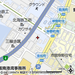浪速商工株式会社　岸和田営業所周辺の地図
