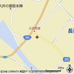 山口県萩市大井大井馬場上1661周辺の地図