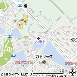 弥生9号公園周辺の地図