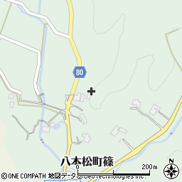 広島県東広島市八本松町篠23周辺の地図