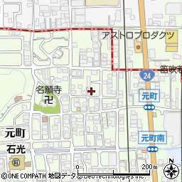 奈良県御所市元町周辺の地図