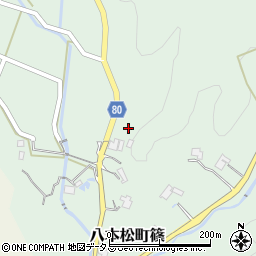 広島県東広島市八本松町篠96-1周辺の地図