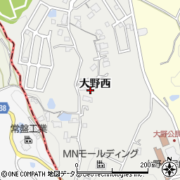 大阪府大阪狭山市大野西周辺の地図