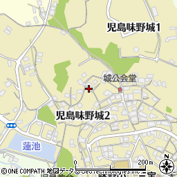 岡山県倉敷市児島味野城周辺の地図