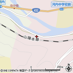 広島県東広島市河内町中河内12周辺の地図