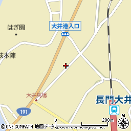 山口県萩市大井大井馬場上1730周辺の地図