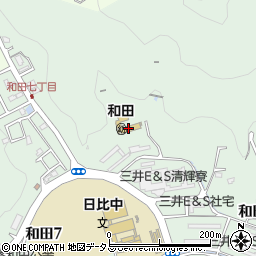 和田幼稚園周辺の地図