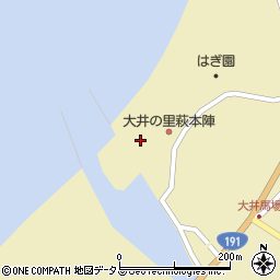 山口県萩市大井大井馬場上1689-15周辺の地図