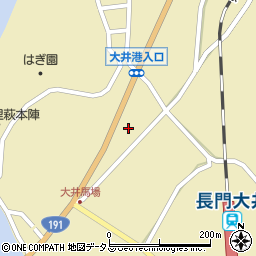 ローソン萩大井店周辺の地図