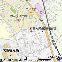 大阪府河内長野市楠町東周辺の地図