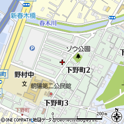 大阪府岸和田市下野町2丁目周辺の地図