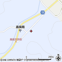 萩市高俣支所周辺の地図