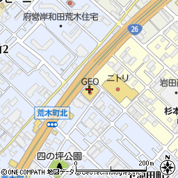 ゲオ岸和田店周辺の地図