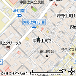 広島県福山市沖野上町2丁目周辺の地図