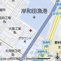 岸和田製鋼株式会社　経理部周辺の地図