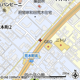 ユーポス岸和田荒木店周辺の地図