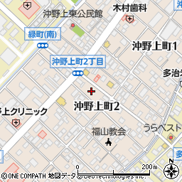 広島県福山市沖野上町2丁目8周辺の地図