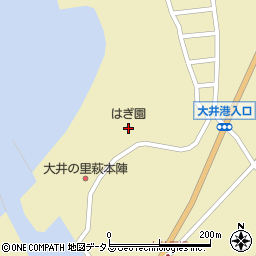 山口県萩市大井大井馬場上1723-6周辺の地図