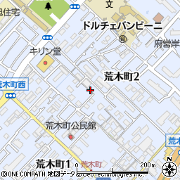 大阪府岸和田市荒木町2丁目周辺の地図
