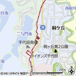 大阪府河内長野市自由ケ丘3-22周辺の地図
