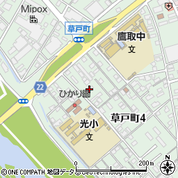日本郵便中国支社草戸四丁目社宅周辺の地図