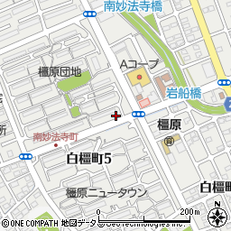 奈良県橿原市白橿町周辺の地図