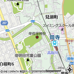 牟佐坐神社周辺の地図