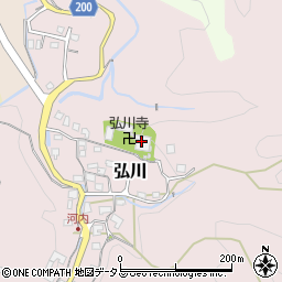 弘川寺周辺の地図