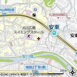 中国新聞販売所安佐南区安中央販売所周辺の地図