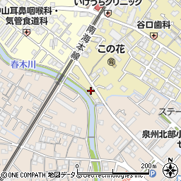 大阪府岸和田市春木旭町1-16周辺の地図