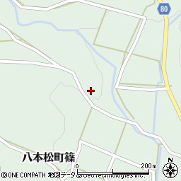 広島県東広島市八本松町篠677周辺の地図