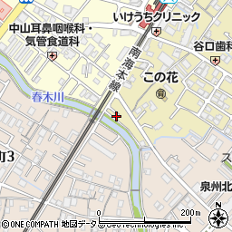 大阪府岸和田市春木旭町1-2周辺の地図