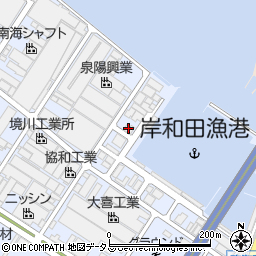 大阪府　鰛巾着網漁協周辺の地図