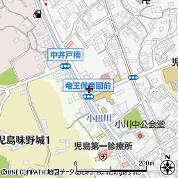 児島中学校入口周辺の地図