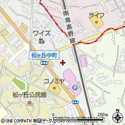 大阪府河内長野市松ケ丘東町周辺の地図