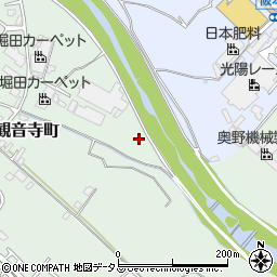 槙尾川周辺の地図