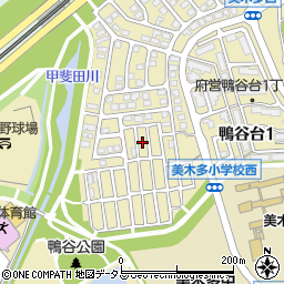 大阪府堺市南区鴨谷台1丁22周辺の地図